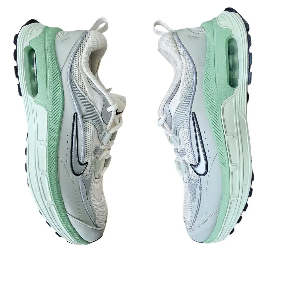 Nike Women's Air Max Bliss Next Nature‎ Casual Shoes Size 9.5 White/Silver/Green